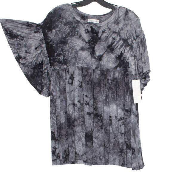 NWT Urban Outfitters Top Tie Dye Oversize Grunge Goth Y2K Boho Retro Gray XS - Picture 1 of 7